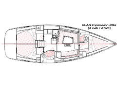 zeilboot Elan 394 Impression Afbeelding 2